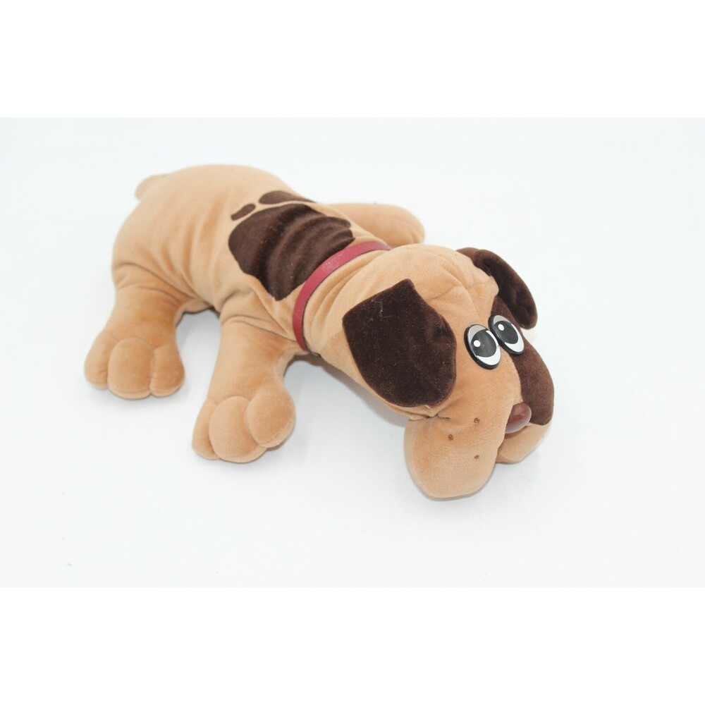 Vintage Tonka Pound Puppy Puppies Large Tan Brown 16" 1986 Short Ears Pug 1985